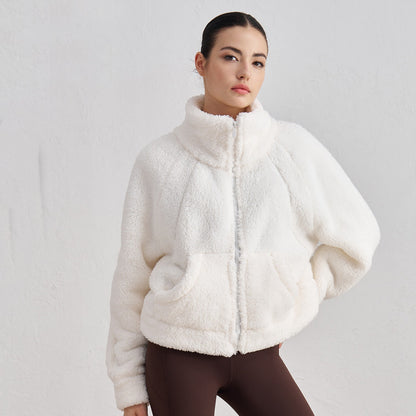 Veste de sport chaude en peluche pour femmes