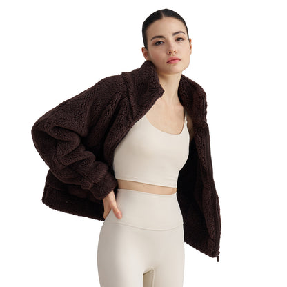 Veste de sport chaude en peluche pour femmes