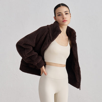 Veste de sport chaude en peluche pour femmes